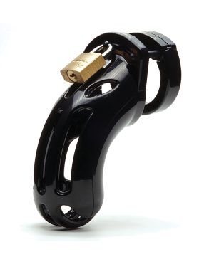 The Curve 3 3/4″ Curved Cock Cage & Lock Set – Black by CB-6000 product image