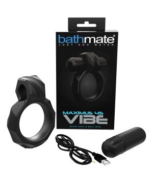 Bathmate Maximus Vibe 45 Cock Ring – Black by Bathmate product image