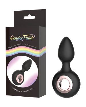 Gender Fluid Tremor Ring Plug Anal Vibe – Black by Gender Fluid product image