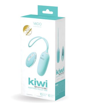 VeDO KIWI Rechargeable Insertable Bullet – Tease Me Turquoise by VeDO product image
