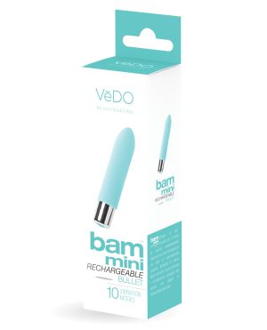 VeDO Bam Mini Rechargeable Bullet Vibe – Turquoise by VeDO product image