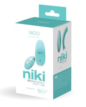 VeDO Niki Rechargeable Panty Vibe – Tease Me Turquoise by VeDO product image