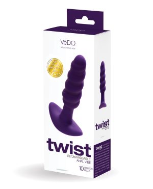 VeDO Twist Rechargeable Anal Plug – Purple by VeDO product image