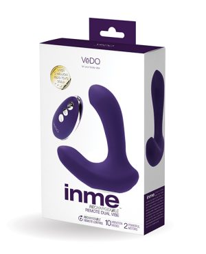 VeDO Inme Rechargeable Dual Vibe w/Remote Control – Purple by VeDO product image