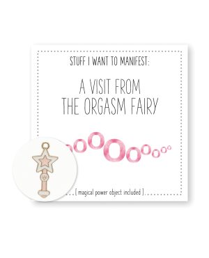Warm Human A Visit From The Orgasm Fairy Mini Card & Charm by Warm Human product image