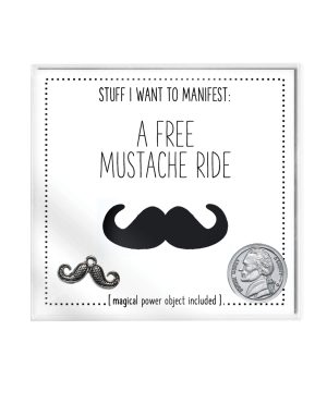 Warm Human A Free Mustache Ride Mini Card & Charm by Warm Human product image