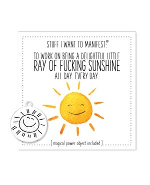 Warm Human Ray of Fucking Sunshine Mini Card & Charm by Warm Human product image
