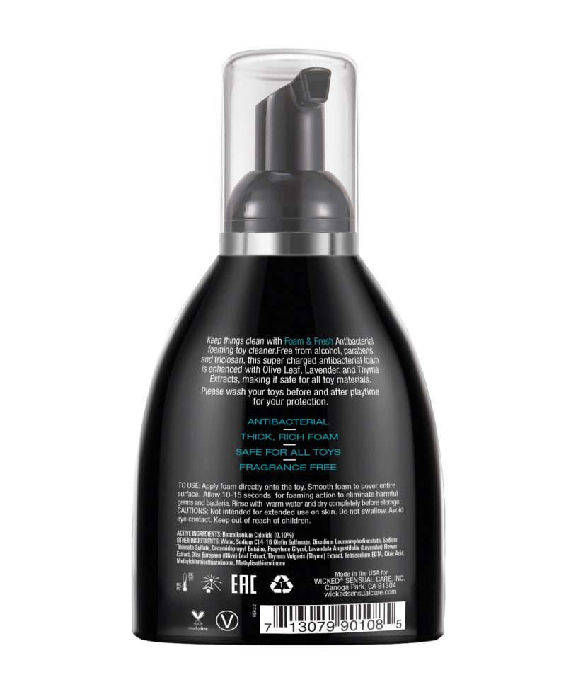 WS0088a Wicked Sensual Care Foam N Fresh Anti-Bacterial Foaming Toy Cleaner - 8 oz