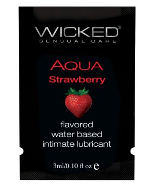 Wicked Sensual Care Waterbased Lubricant – .1 oz Strawberry by Wicked Sensual Care product image