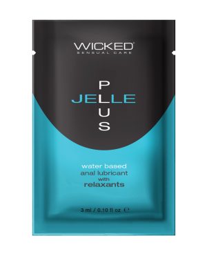 Wicked Sensual Care Jelle Plus Water Based Anal Lubricant with Relaxants – .1 oz by Wicked Sensual Care product image