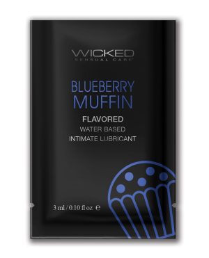 Wicked Sensual Care Water Based Lubricant – .1 oz Blueberry Muffin by Wicked Sensual Care product image