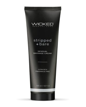 Wicked Sensual Care Stripped & Bare Unscented Massage Cream – 4 oz by Wicked Sensual Care product image