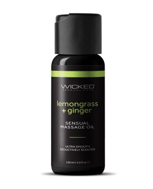 Wicked Sensual Care Lemongrass & Ginger Massage Oil – 4 oz by Wicked Sensual Care product image
