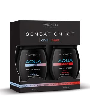 Wicked Sensual Care Sensation Kit Cooling and Warming Water Based Lubricants – 1.5 oz Bottles by Wicked Sensual Care product image