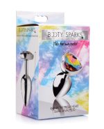XRAG374-S Booty Sparks Rainbow Prism Heart Anal Plug – Small by BootySparks product image