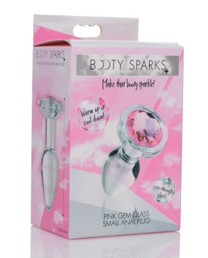 Booty Sparks Pink Gem Glass Anal Plug – Small by BootySparks product image
