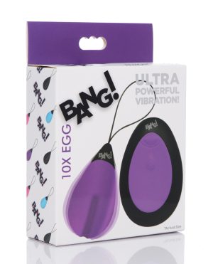 Bang! 10X Silicone Vibrating Egg – Purple by Bang! product image
