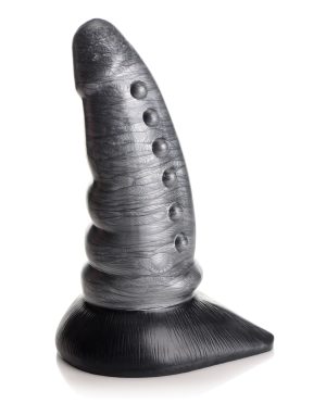 Creature Cocks Beastly Tapered Bumpy Silicone Dildo – Silver/Black by Creature Cocks product image