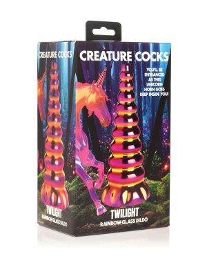 Creature Cocks Twilight Rainbow Glass Dildo by Creature Cocks product image