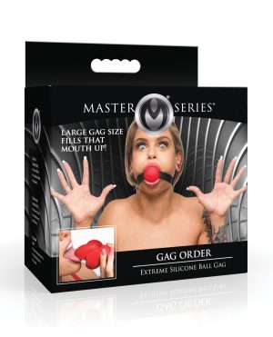 Master Series Gag Order Extreme Silicone Ball Gage – Red/Black by Master Series product image