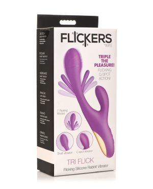 Inmi Tri-Flick Flicking Rabbit Vibrator – Purple by Inmi product image