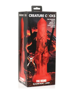 Creature Cocks Fire Hound Silicone Dildo – Large Red by Creature Cocks product image