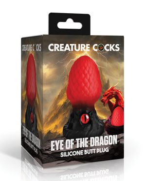 Creature Cocks – Eye of the Dragon Silicone Butt Plug – Red by Creature Cocks product image