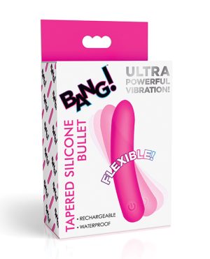 Bang! Tapered Flexible Silicone Bullet – Pink by Bang! product image
