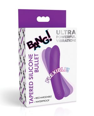 Bang! Tapered Flexible Silicone Bullet – Purple by Bang! product image