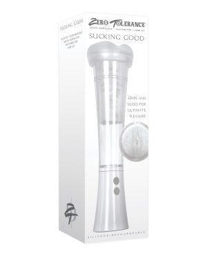 Zero Tolerance Sucking Good Rechargeable Vibrating Pump – White/Clear by Zero Tolerance product image