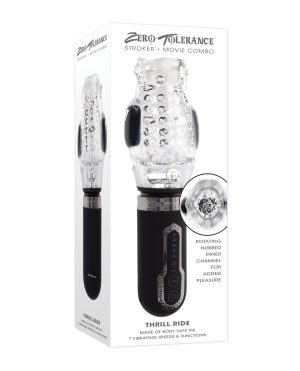 Zero Tolerance Thrill Ride Rechargeable Stroker – Black/Clear by Zero Tolerance product image
