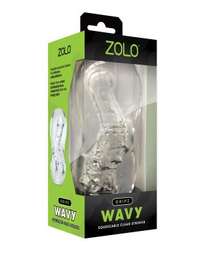 ZOLO Gripz Wavy Stroker – Clear by ZOLO product image
