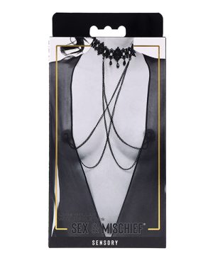 Sex & Mischief Lace Collar with Nipple Ties by Sex & Mischief product image