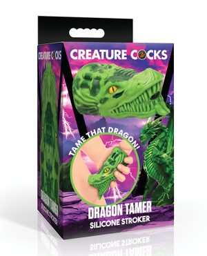 Creature Cocks Dragon Tamer Silicone Stroker – Green by Creature Cocks product image