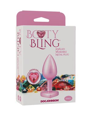 Booty Bling Jeweled Metal Plug – Small Pink by Booty Bling product image