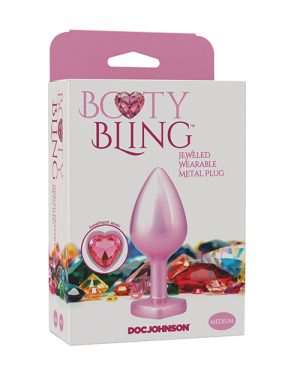 Booty Bling Jeweled Metal Plug – Medium Pink by Booty Bling product image