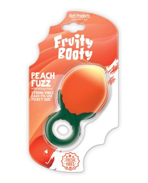 Fruity Booty Peach Fuzz – Peach Vibe Ring Liquid Silicone Multi-Speed Rechargeable by Hott Products product image
