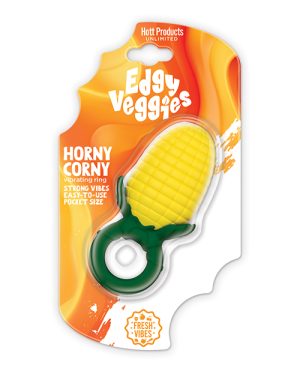 Edgy Veggies Corn Holder Vibe Ring Liquid Silicone – Multi-Speed by Hott Products product image