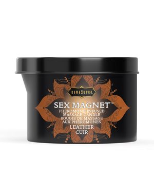 Kama Sutra Sex Magnet Candle w/Pour Spout – Leather -6 oz by Kama Sutra product image