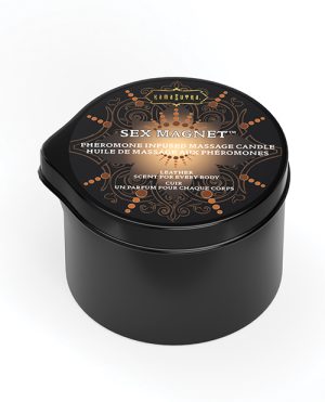 Kama Sutra Sex Magnet Candle w/Pour Spout – Leather -2 oz by Kama Sutra product image
