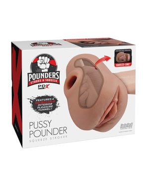 PDX Plus Pussy Pounder Squeeze Stroker – Brown by PDX Plus product image