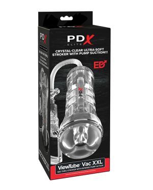 PDX Elite ViewTube Vac XXL Pump See-Thru EZ-Grip Pump Stroker – Clear by PDX Elite product image