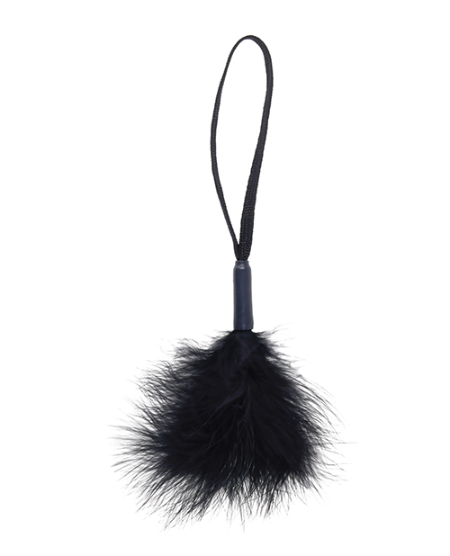 SS102-06 Sex & Mischief Peaches ‘n CreaMe Wrist Feather Tickler – Black by Sex & Mischief product image
