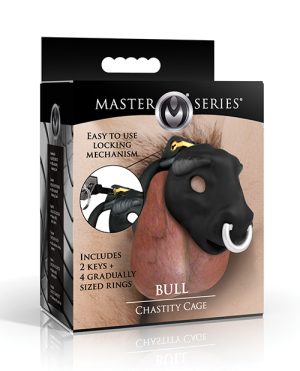 Master Series Bull Chastity Cage – Black by Master Series product image