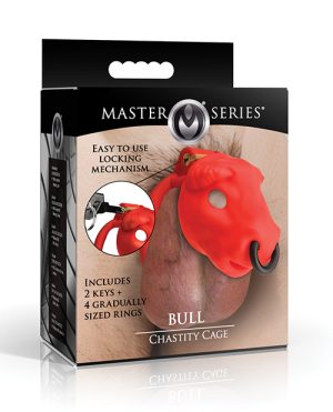 Master Series Bull Chastity Cage – Red by Master Series product image