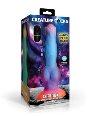 Creature Cocks – Vibrating Space Cock Glow-in-the-Dark Silicone Dildo w/Remote by Creature Cocks product image