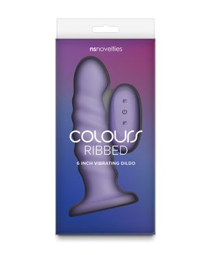 Colours – Ribbed – 6″ Vibrating Dildo – Purple by Colours product image