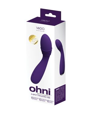 VeDO Ohni Rechargeable G-Spot Thrusting Vibe – Purple by VeDO product image