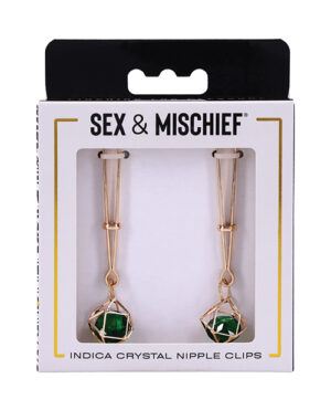 Sex & Mischief Indica Crystal Nipple Clips by Sex & Mischief product image
