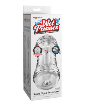 PDX Extreme Wet Pussies Super Flip-A-Pussy Over Self-Lubricating Stroker – Frosted by PDX Extreme product image